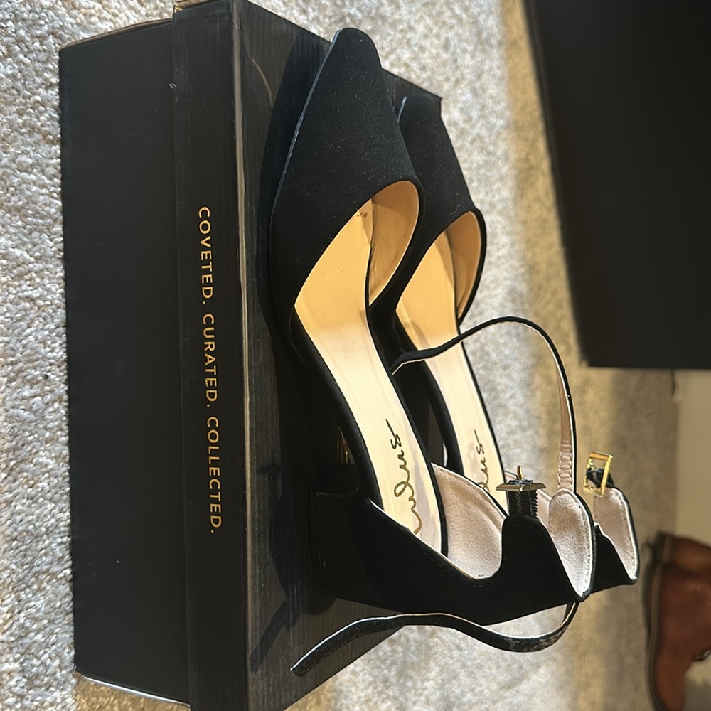 Lulu's Black Ankle Strap Heels - Picture 2 of 4